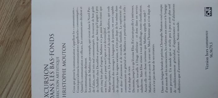 Livre "Excursion dans les bas-fonds : direction artistique" de Christophe Mouton - photo numéro 2