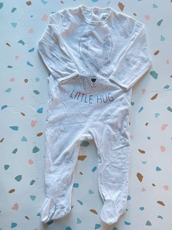 Pyjama blanc motif lapin neuf Kiabi 12 mois