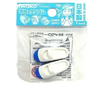 Gomme chaussures bleu et blanc Iwako Neuf