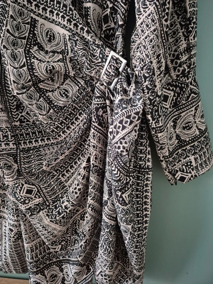 Robe porte feuille à imprimés noir et blanc, Molly bracken, taille XL - photo numéro 2