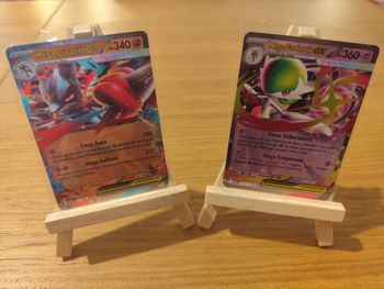 Lot 2 cartes Pokémon ex méga Lucario Mega Gardevoir ultra rare promo