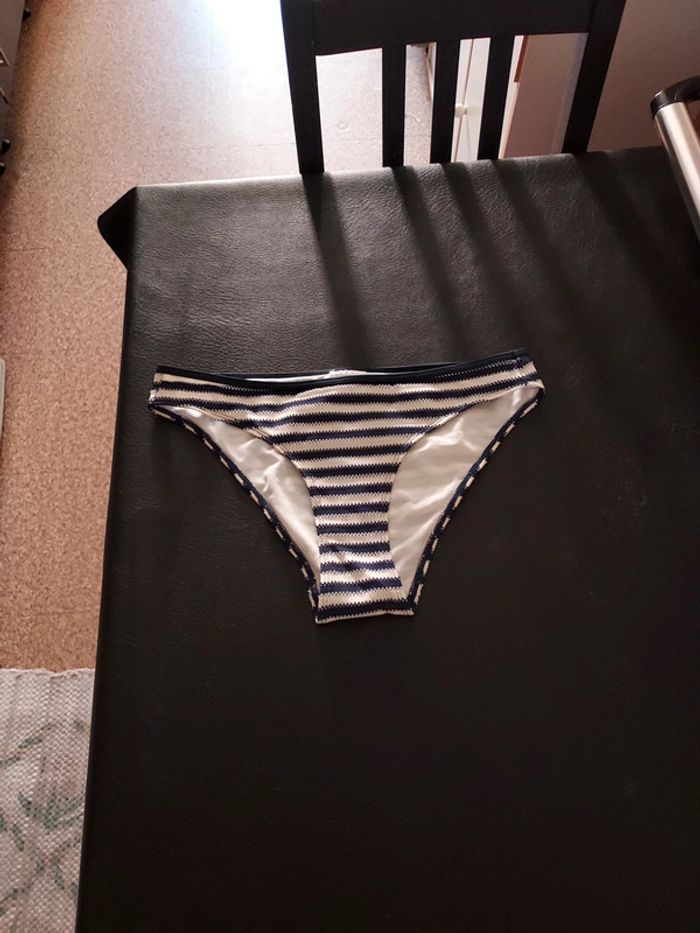 Maillot de bain 2 pièces à rayures femme M - photo numéro 4