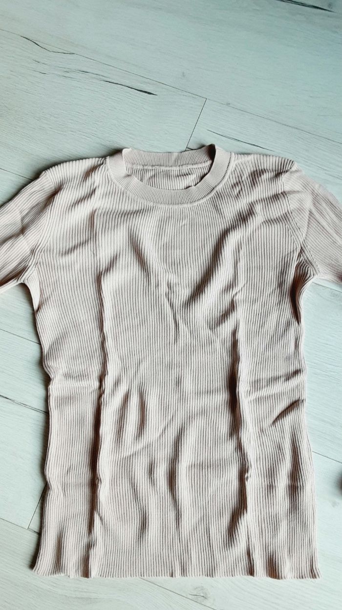 Vêtement fille tee-shirt manches longues rose 14 ans - photo numéro 2