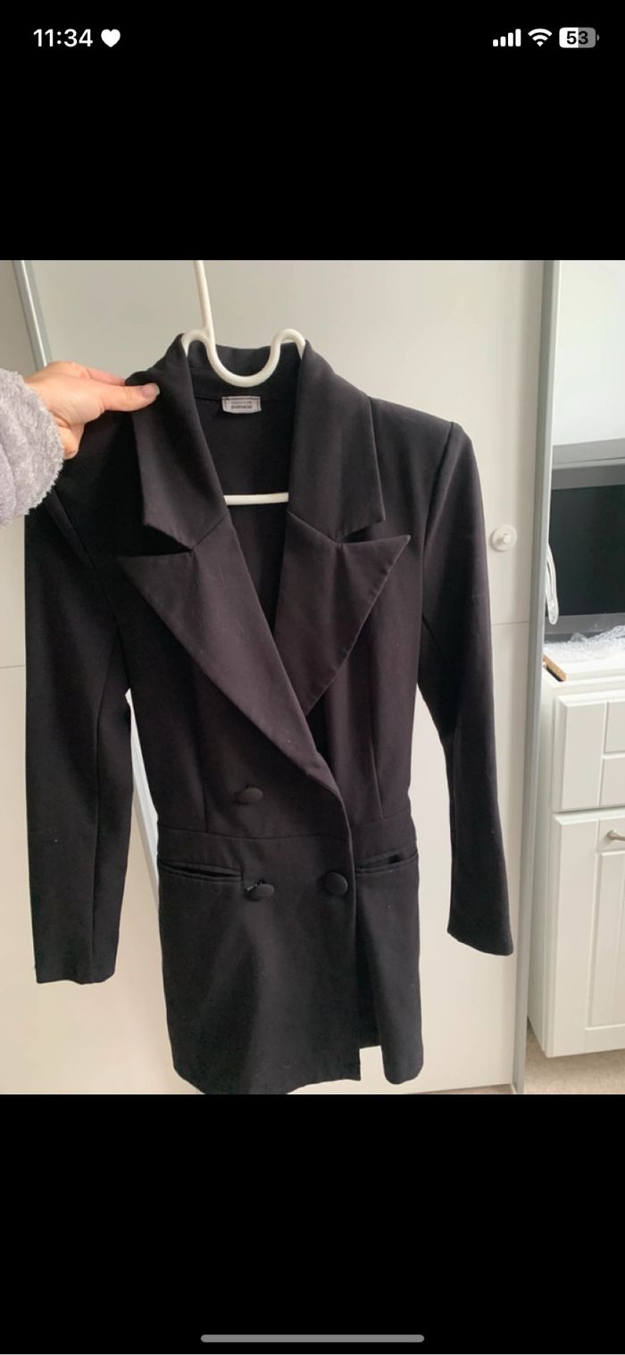 Combi short blazer  noir