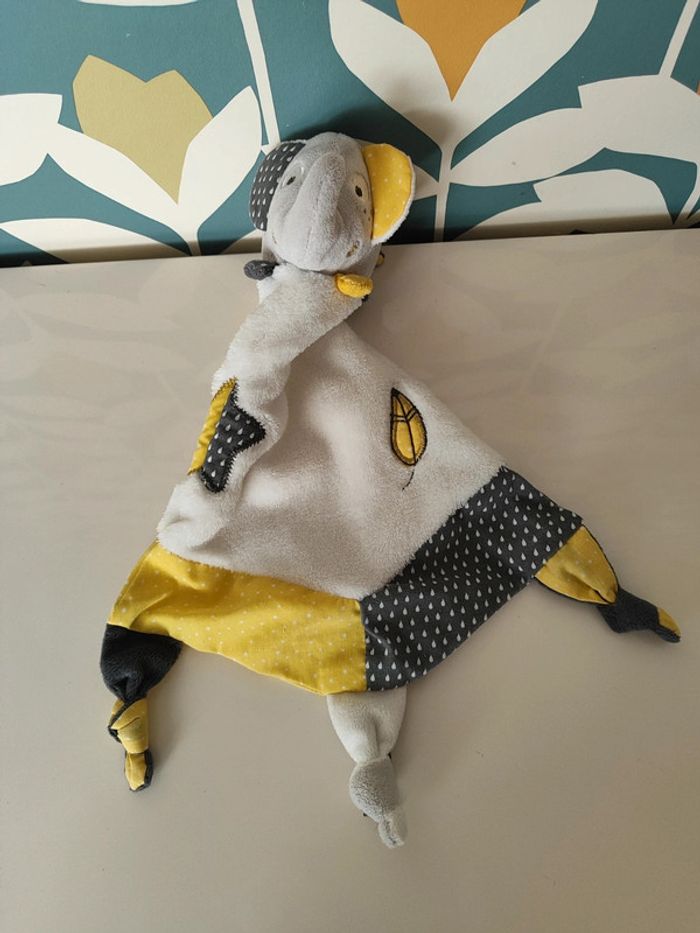 Doudou plat éléphant sauthon - photo numéro 2