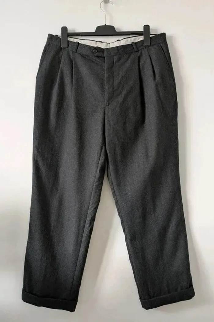 Pantalon 100% pure laine vierge - Bernard Garbo - taille 50 - photo numéro 2