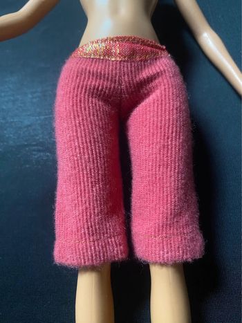 Pantacourt velours barbie