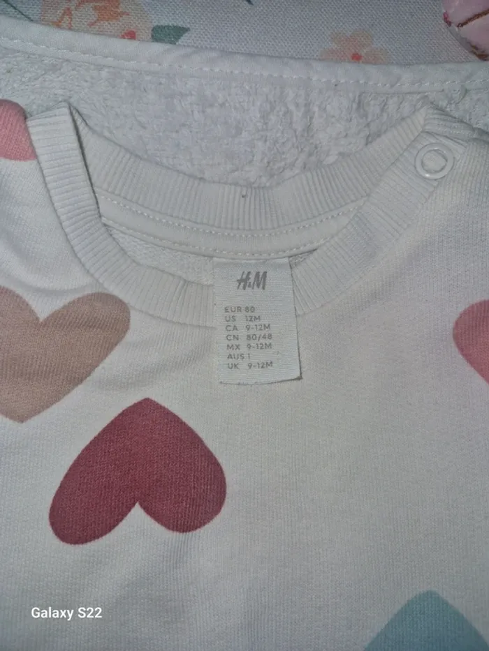 Ensemble cœur h&m 9-12 mois - photo numéro 4
