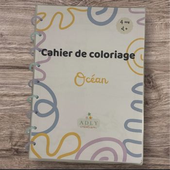Cahier de coloriage réutilisable thème océan