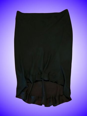 Jupe Noire Longue Fluide Etam – Effet Volanté Asymétrique – Taille 44 XXL – Très Bon État
