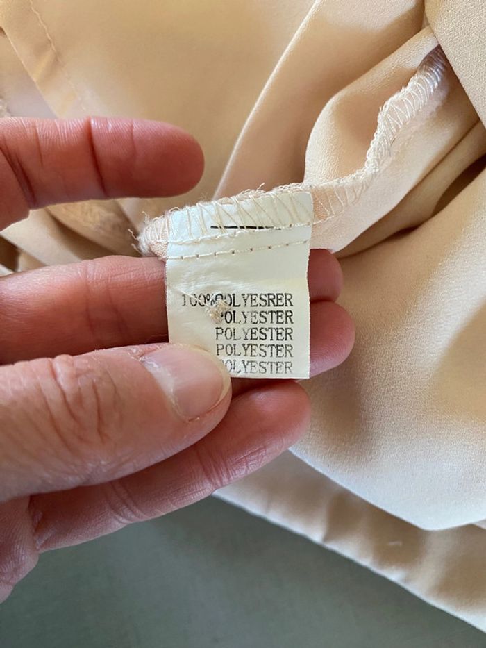 Chemise Queens beige clair avec broderies taille S - photo numéro 18