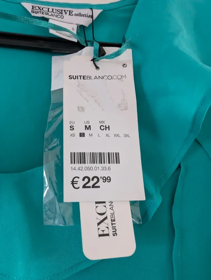 Blouse bleue turquoise - photo numéro 4