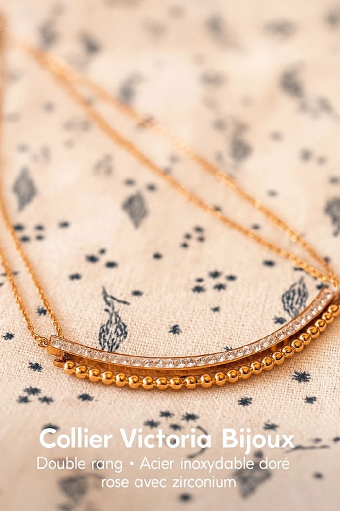 💫 Collier Victoria Bijoux – Double Rang Ultra Chic 💫