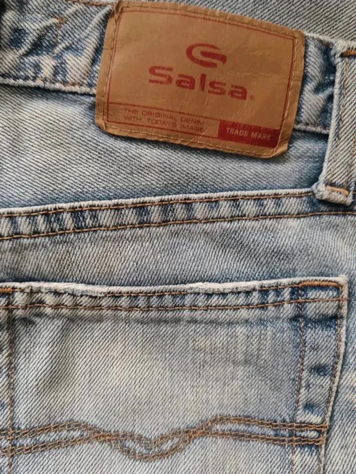 Jean vintage y2k SALSA ,coupe flare ,taille basse ,100 % coton - photo numéro 12