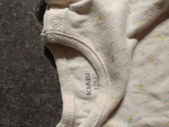 Body côtelé fleuri 12 mois - photo numéro 3