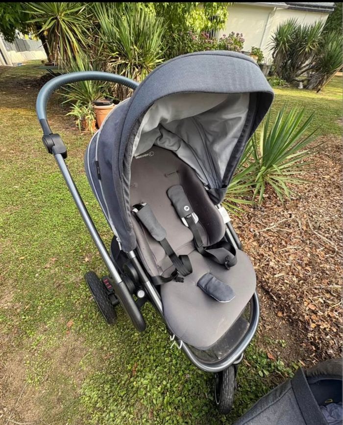 Trio poussette avec capote anti pluie - photo numéro 7