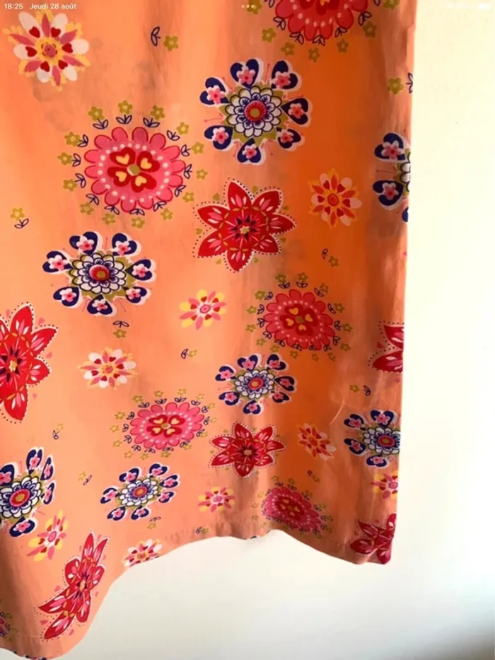 Robe d’été à fine bretelles et à imprimés fleuris 10 ans - photo numéro 4