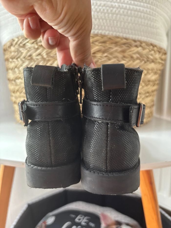 Bottines en cuir noir Gémo - photo numéro 5