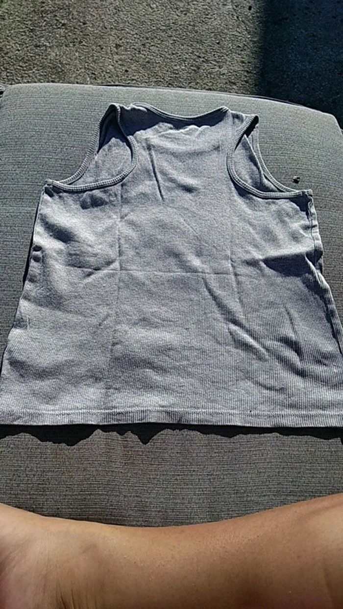 Débardeur marcel gris 8 ans - photo numéro 3