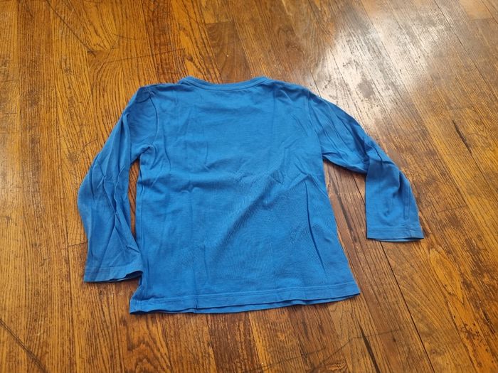 t-shirt manche longue garçon bleu tex taille 5/6ans - photo numéro 3