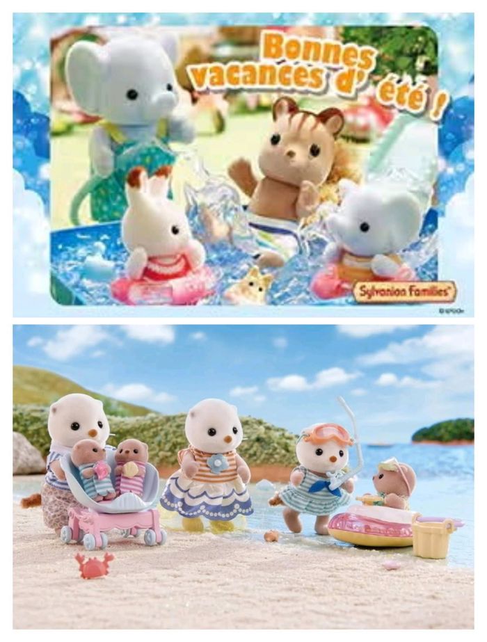 Sylvanian famille la famille loutre des mers et les sœurs loutre des mers - photo numéro 2