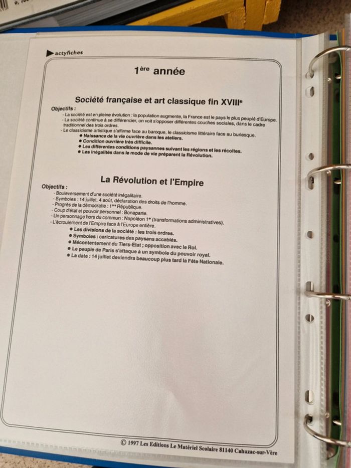 Classeur histoire cycle3 - photo numéro 5