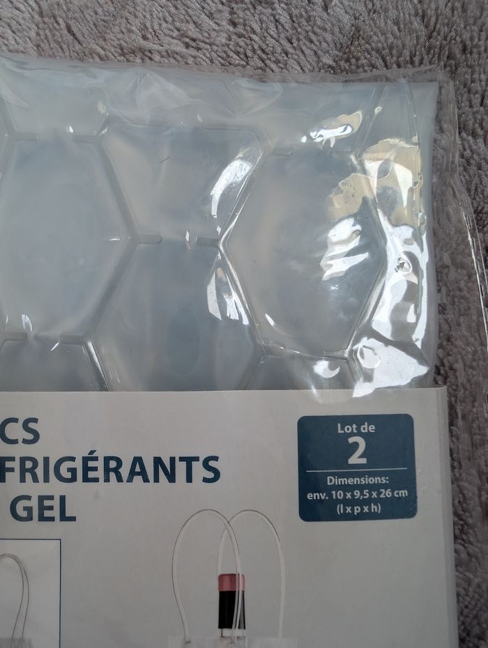 Lot de deux sacs réfrigérants en gel - photo numéro 2