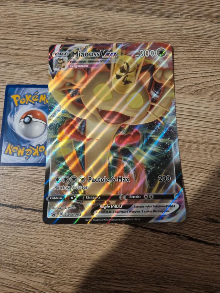 Carte pokémon jumbo miaouss Vmax promo swsh005 année 2020 - photo numéro 2