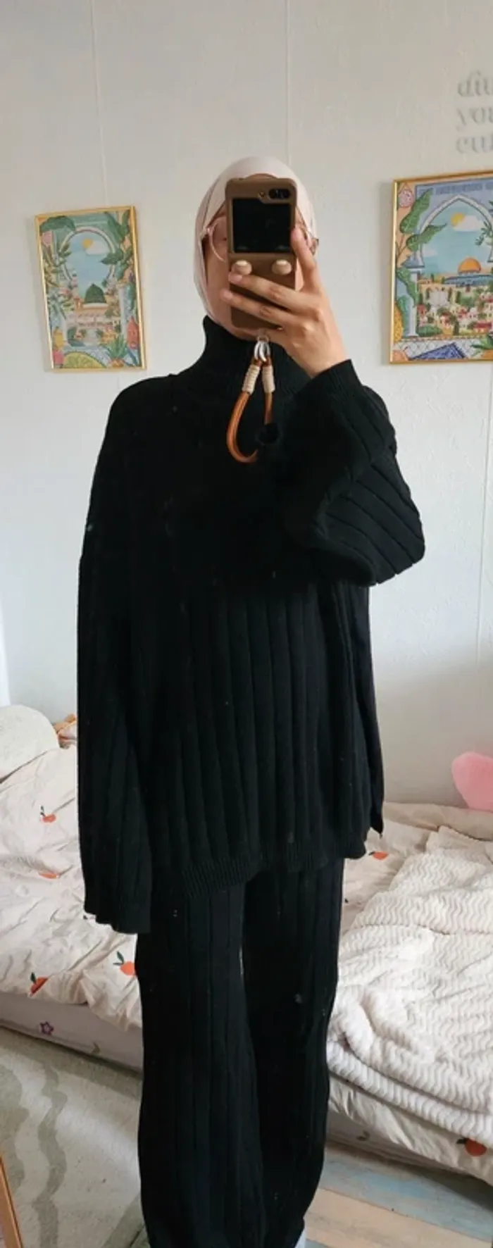 🖤 Ensemble pull & pantalon oversize noir 🖤 - photo numéro 6