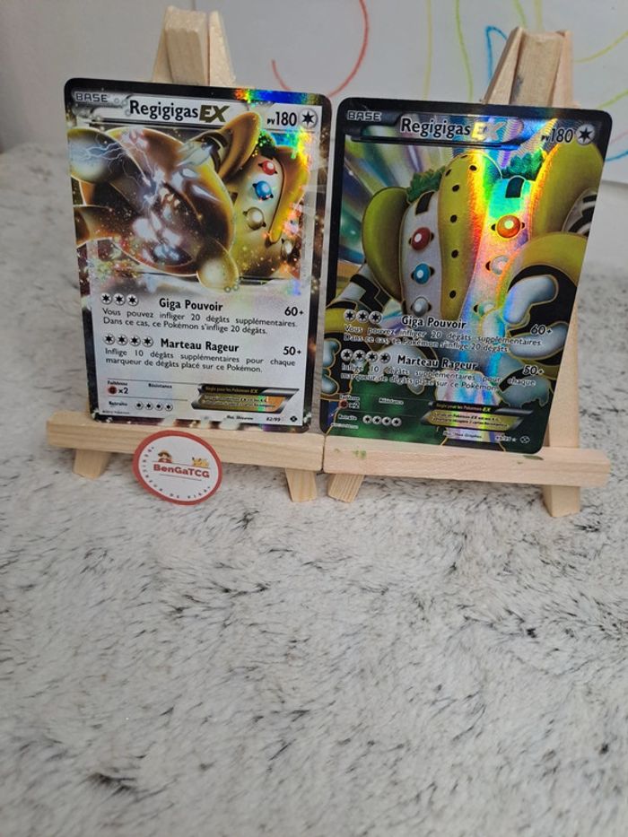 Duo Carte Pokémon Regigigas EX 82/99 99/99 Noir & Blanc Destinées Futures FR