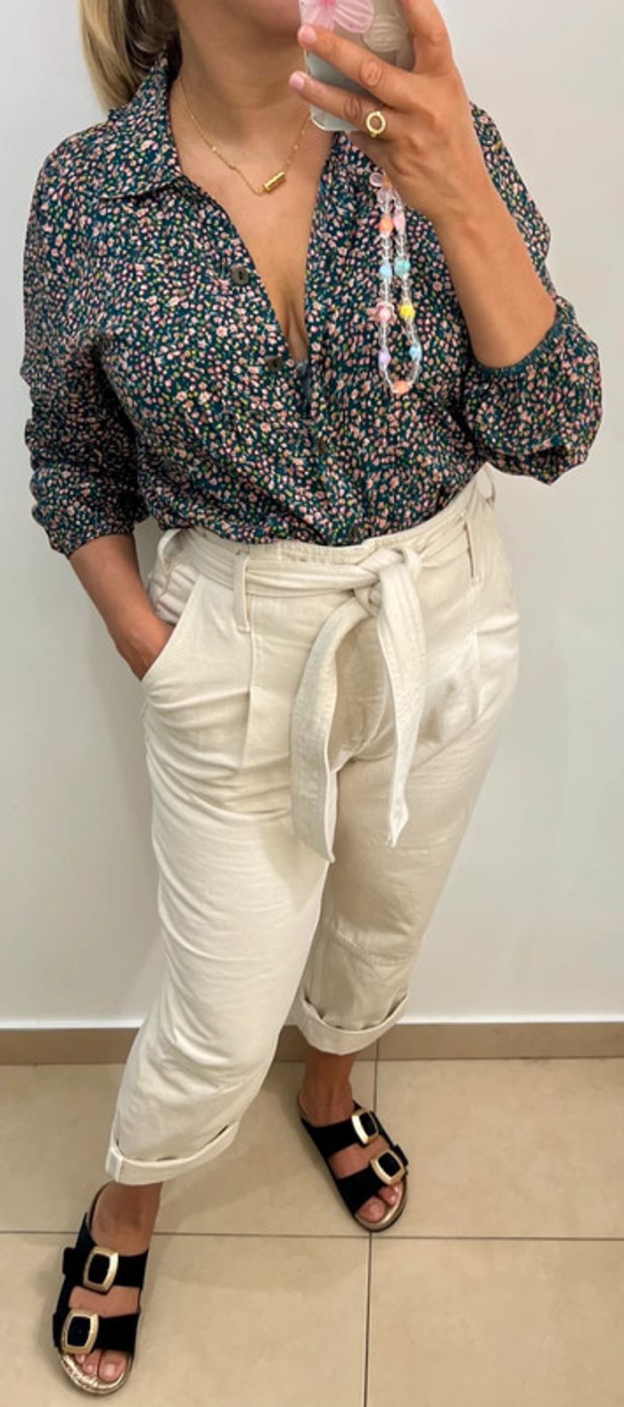 💐Chemise imprimée petites fleurs Taille 38/40 - photo numéro 3