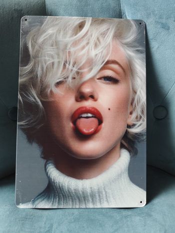 Plaque métal Marylin Monroe neuve 20x30cm