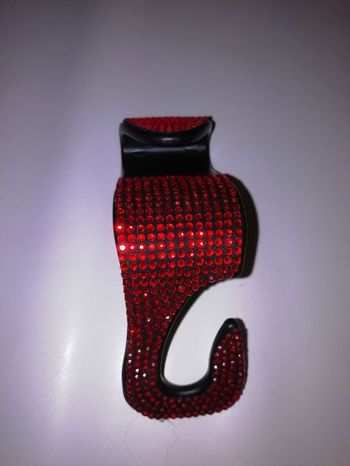 Accroche Sac à main voiture 🌸 Strass rouge