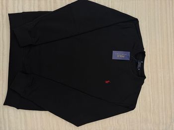 Pull Ralph Lauren noir logo rouge taille M