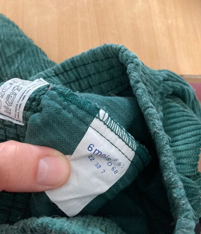 Lot de 3pantaions velour et polaire taille 6mois snoopy - photo numéro 7