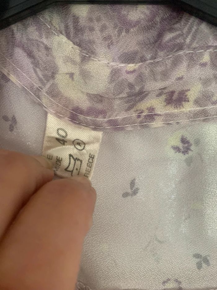 Chemise vintage transparent taille 40 manches 3/4 - photo numéro 5