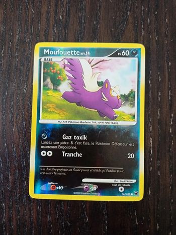 Carte pokémon Moufouette reverse 76/100