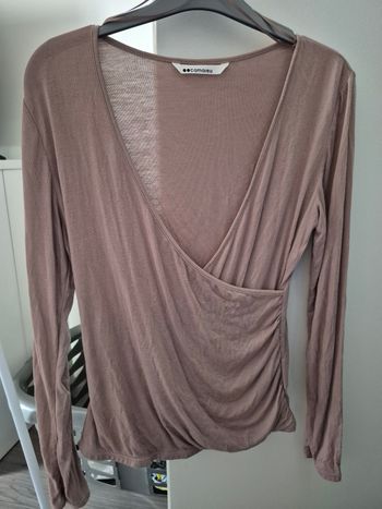 Tee-shirt forme cache cœur manches longues