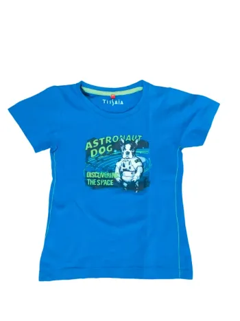 T-shirt chien astronaute taille 8 ans