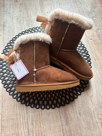 Bottines fourres noeud