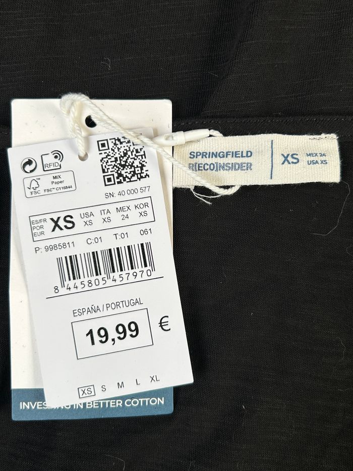 Débardeur noir Springfield neuf - Taille XS - photo numéro 5