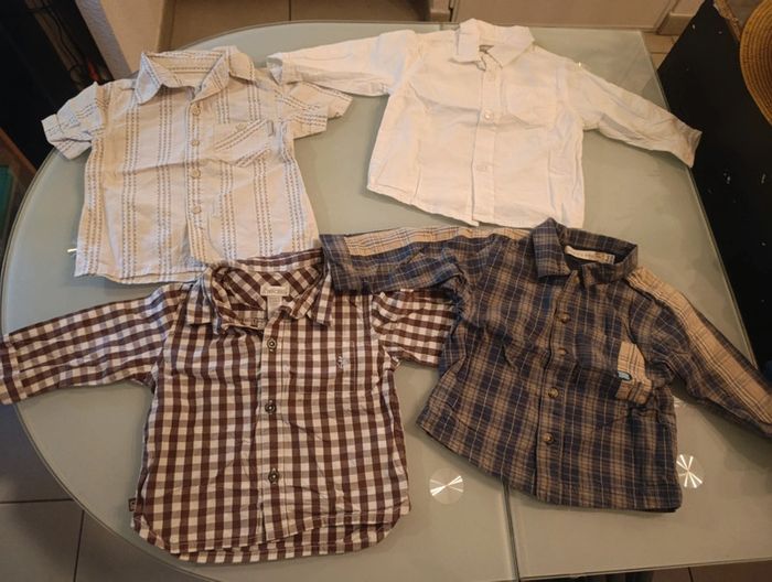 Lot de 4 chemises 6 mois