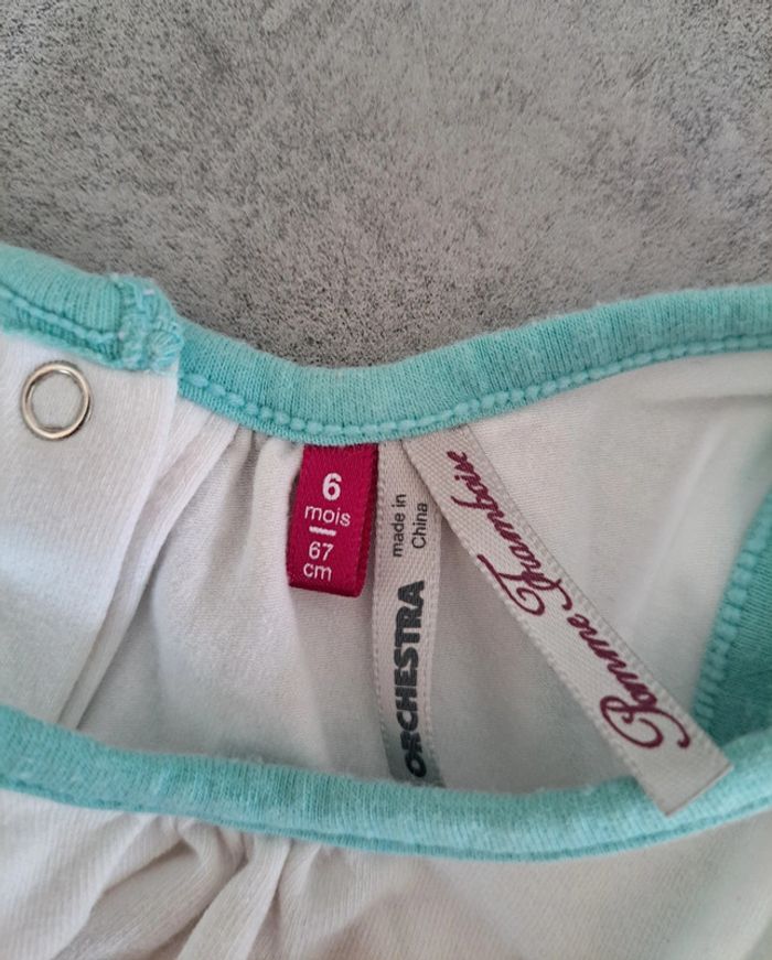 Ensemble été bébé fille taille 6 mois comprenant 1 débardeur et 1 short
🌸 - photo numéro 2