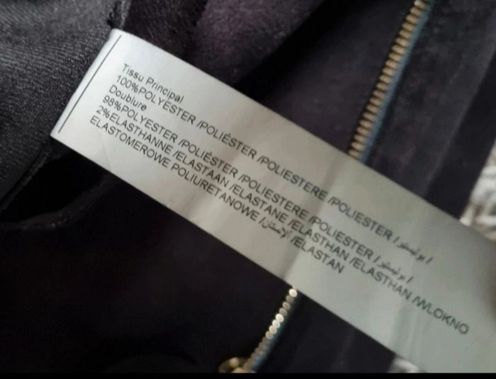 Veste noir à franges taille 42 effet daim au touché - photo numéro 8