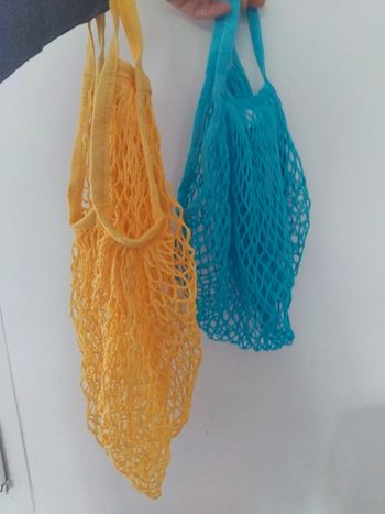 Lot de 2 sacs filet en coton