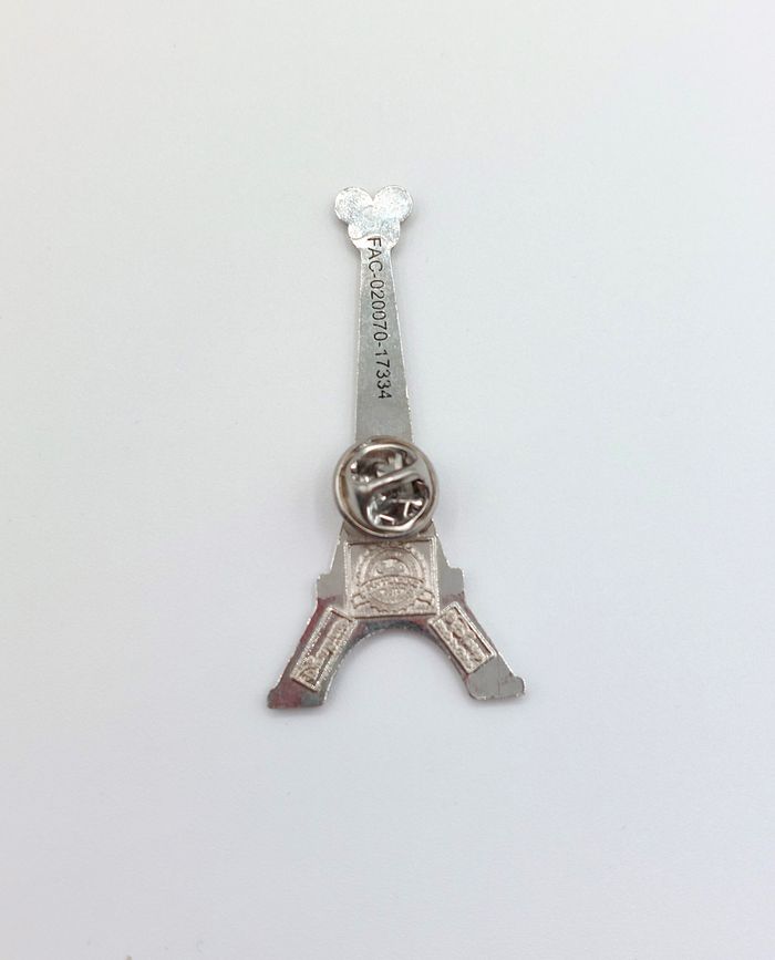 Pin's Fée clochette Disneyland Paris tour Eiffel Tinkerbell blanc paillettes violet collection 2014 - photo numéro 2