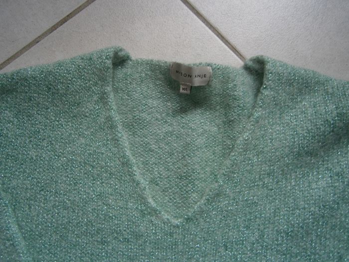 Pull ML vert MAISON ANJE Taille S - photo numéro 2