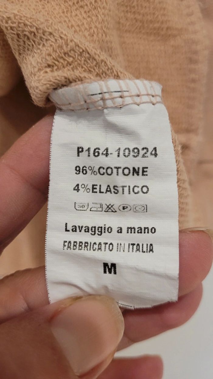 Sweat crop top sans manche à capuche 96% coton - photo numéro 4