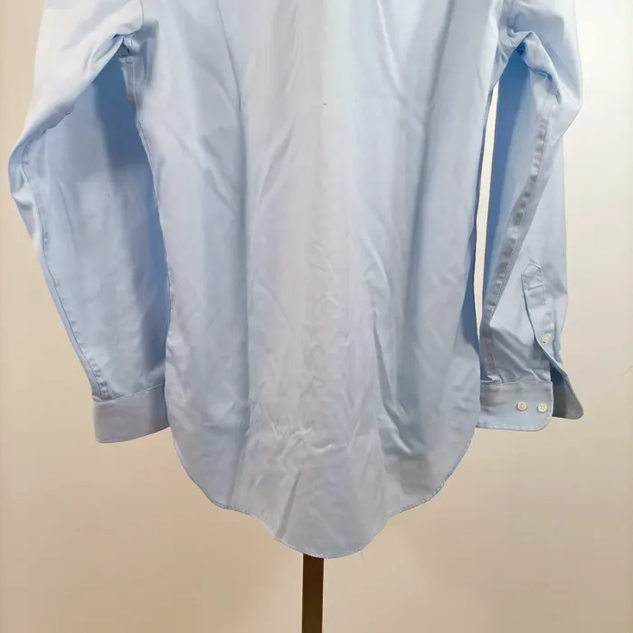 Chemise bleu ciel col américain manches longues coupe droite homme taille M A879 - photo numéro 12