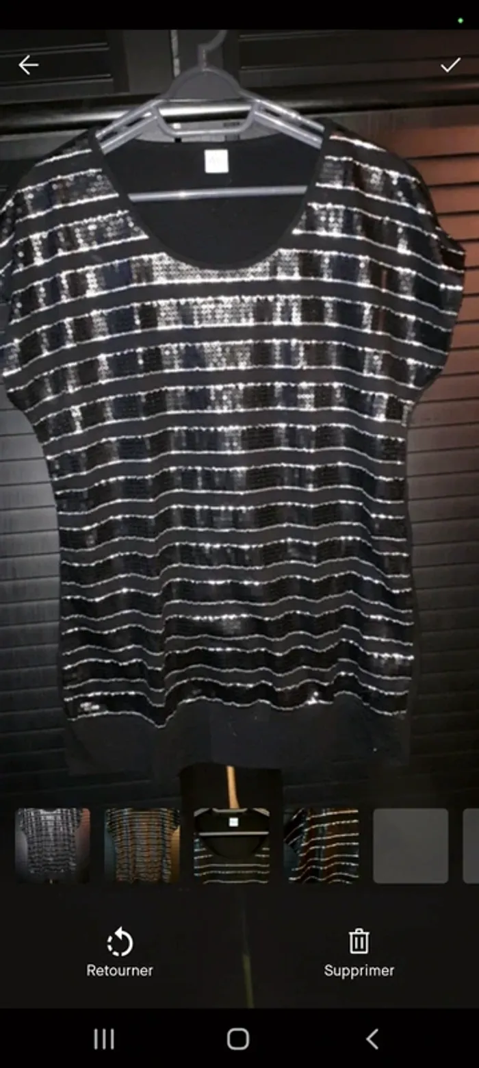 Blouse de fête à sequins